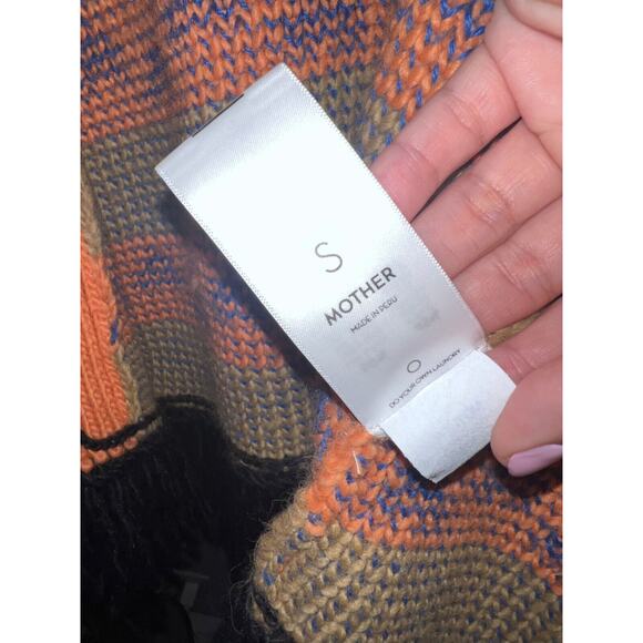 MOTHER || Fringe Alpaca Cardigan Orange Multicolor Size S MSR… - Picture 7 of 8